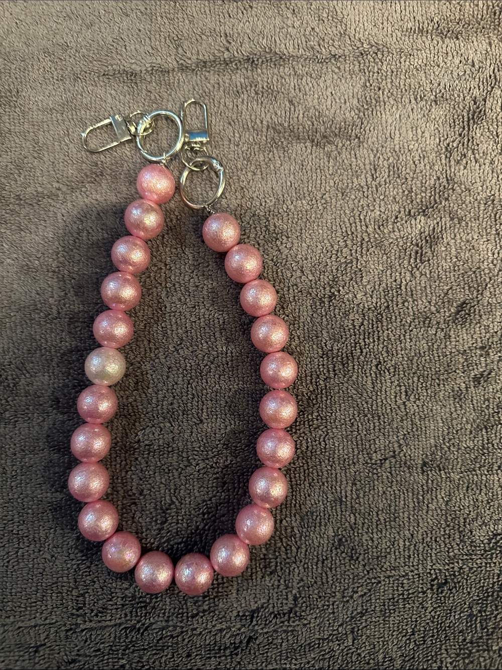 Beaded - Pink Glitter Beads bag accessory